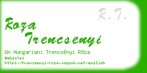 roza trencsenyi business card
